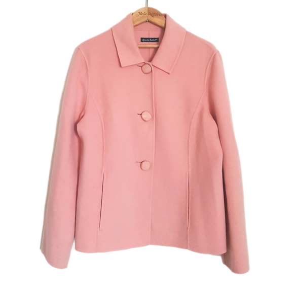 Alexandra Bartlett Pink Boiled Wool Jacket - Picture 1 of 4
